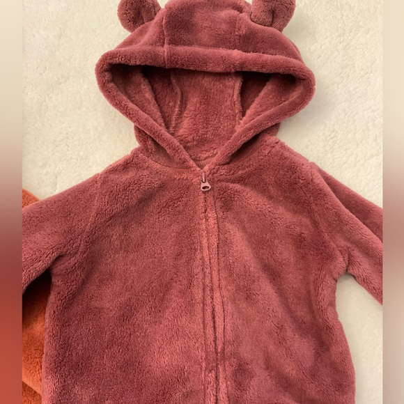 2 Child of Mine Carters Zio Up Hooded Fuzzy Jackets Size 0-3 months - Picture 2 of 7